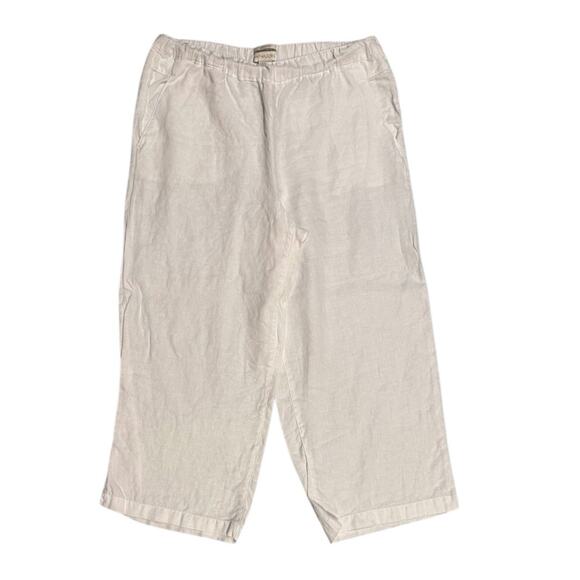 Cynthia Rowley White Linen Capri Pants - Picture 1 of 5